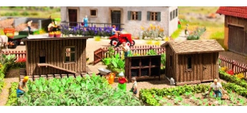 noch 66706 Maisonnettes en kit, Laser-Cut+, maquette modelisme ferroviaire